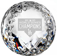Los Angeles Dodgers 2020 World Series Champions Solid Crystal Baseball LE 2,020