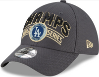 Los Angeles Dodgers New Era Graphite 2020 World Series Champions Locker Room 39THIRTY Flex Hat
