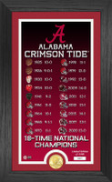 Alabama Crimson Tide 18-Time National Champions "Legacy" Bronze Coin Photo Mint LE 5,000