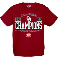 Oklahoma Sooners 2020 Big 12 Football Champions Locker Room T-Shirt - Crimson