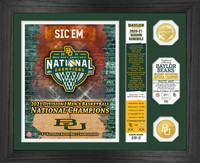 Baylor Bears 2021 NCAA Men's Basketball National Championship 2pc Gold Coin Photo Mint LE 5,000