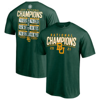 Baylor Bears 2021 NCAA Men's Basketball National Champions Bracket T-Shirt - Green