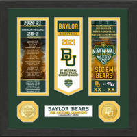 Baylor 2021 NCAA Men’s Basketball Champions Ticket And Banner Photo Mint LE 5,000