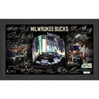 Milwaukee Bucks 2021 NBA Champions Signature Court Framed 12" x 20" LE 5,000