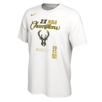 Milwaukee Bucks 2021 NBA Finals Champions Locker Room T-Shirt - White