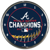 Atlanta Braves 2021 World Series Champions 12'' Chrome Clock