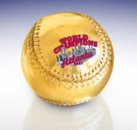 Atlanta Braves 2021 MLB World Series Champions Gold Chrome Logo Baseball w/Case
