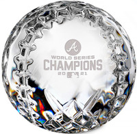 Atlanta Braves 2021 MLB World Series Champions Solid Crystal Baseball LE 5,000