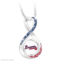 Atlanta Braves 2021 World Series Champions Infinity Pendant - Silver