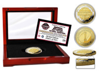 Georgia Bulldogs 2021 Football National Champions 24k Gold and Silver Two Tone Coin w/Cherry Wood Case LE 5,000