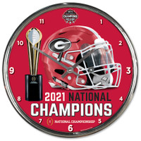 Georgia Bulldogs College Football Playoff 2021 National Champions 12'' Chrome Wall Clock