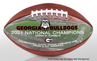 Georgia Bulldogs 2021 National Champions Art Football LE 5,000