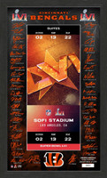 Cincinnati Bengals Super Bowl LVI Signature Ticket Framed LE 5,000