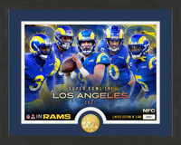 Los Angeles Rams Super Bowl LVI Team Force 24k Gold Coin Photo Mint LE 5,000