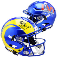 Los Angeles Rams Matthew Stafford Authentic Super Bowl LVI Champions Autographed Riddell Speed Flex Authentic Helmet with "SB LVI Champs" Inscription LE