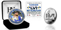 Los Angeles Rams Super Bowl LVI Cooper Kupp MVP Silver Color Coin w/Case LE 5,600