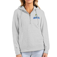 Los Angeles Rams Women's Super Bowl LVI Champions Action Half-Zip Pullover Hoodie - Heathered Gray
