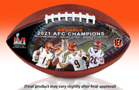 Cincinnati Bengals 2021 AFC Champions Wilson Leather Commemorative Football LE 5,000