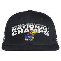 Kansas Jayhawks adidas 2022 NCAA Men's Basketball National Champions Locker Room Snapback Adjustable Hat - Black