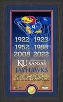 Kansas Jayhawks 2022 NCAA Men's Basketball National Champions Legacy Gold Coin Photo Mint LE 5,000