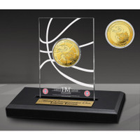 Kansas Jayhawks Basketball 6-Time National Champions Gold Coin In Acrylic Display LE 5,000