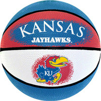 Kansas Jayhawks Full Size Logo Leather Basketball