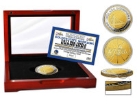 Golden State Warriors 2022 NBA Finals Champions Two-Tone Mint Coin w/Cherry Wood Display Case LE 5,000