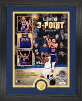 Golden State Warriors Stephen Curry All Time 3-Point Leader Gold Coin Photo Mint LE 5,000