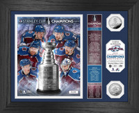Colorado Avalanche 2022 Stanley Cup Final Champions Banner 2pc Silver Coin Photo Mint LE 5,000
