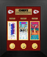 Kansas City Chiefs Super Bowl LVII Deluxe 3pc 24k Gold Coin & 3pc Ticket Collection LE 1,000