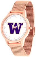 Washington Huskies Rose Gold Mesh Watch
