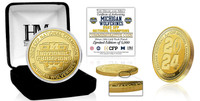 Michigan Wolverines 2023 CFP National Champions 24 Gold Coin w/Case LE 5,000