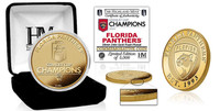 Florida Panthers 2024 NHL Stanley Cup Champions 24k Gold Coin w/Case LE 5,000