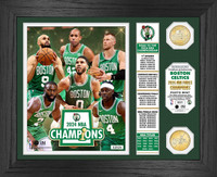 Boston Celtics 2024 Champions Celebration 24k Gold Coin Photo Mint Framed LE 5,000