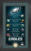 Philadelphia Eagles 2-Time Super Bowl Champions Legacy Gold Coin Photo Mint LE 5,000