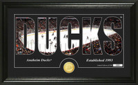 Anaheim Ducks Silhouette Bronze Coin Panoramic Photo Mint