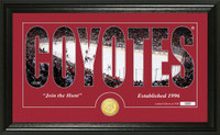 Arizona Coyotes Silhouette Bronze Coin Panoramic Photo Mint