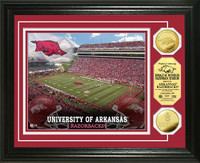 University of Arkansas Stadium Gold Coin Photo Mint
