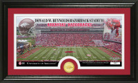University of Arkansas Stadium Bronze Coin Panoramic Photo Mint
