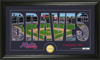 Atlanta Braves Silhouette Bronze Coin Panoramic Photo Mint