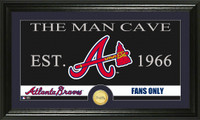 Atlanta Braves The Man Cave Bronze Coin Panoramic Photo Mint