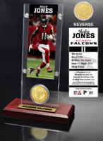 Julio Jones Ticket & Bronze Coin Acrylic Desk Top