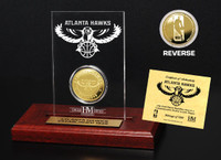 Atlanta Hawks 24KT Gold Coin Etched Acrylic