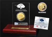 Auburn OaksAuthentic Oak Gold Coin Etched Acrylic Desk Top Coin Etched Acrylic