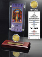 Super Bowl 47  Flip Coin Ticket Acrylic
