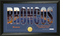 Boise State University Silhouette Bronze Coin Panoramic Photo Mint