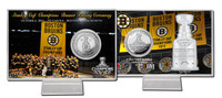 Boston Bruins 2011 Stanley Cup Banner Raising Silver Coin Card