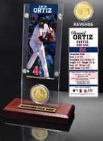David Ortiz Ticket & Bronze Coin Desk Top Acrylic