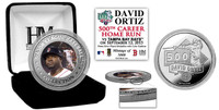 David Ortiz 500th Career Home Run Silver Color Coin