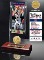 Dustin Pedroia Ticket & Minted Coin Acrylic Desk Top